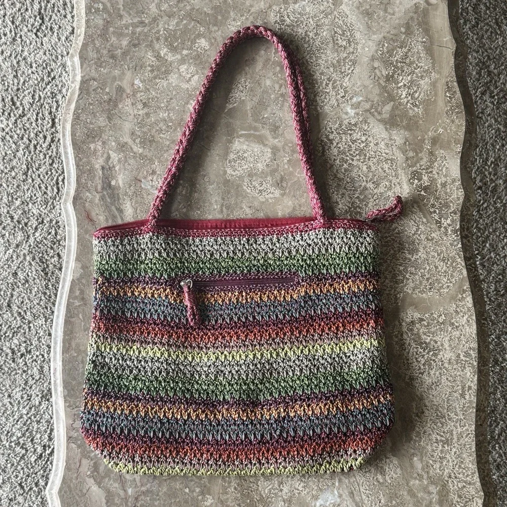 The Sak Crocheted Shoulder Hobo Bag Multicolor